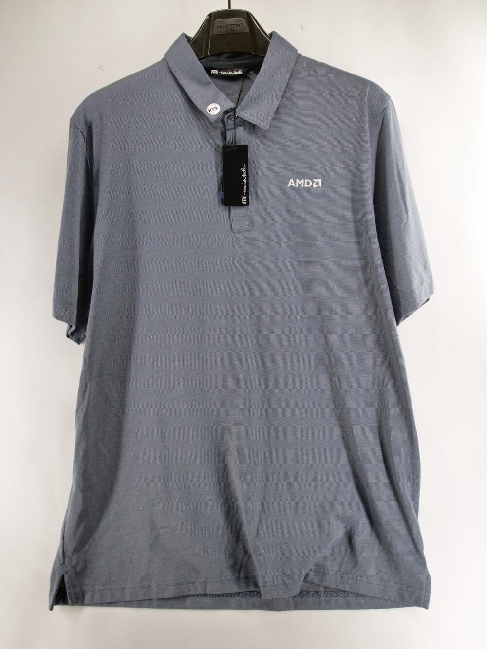 Travis Mathew NWT Sunnyvale Golf Polo Shirt Mens XXL Blue Nights Heather AMD 2XL